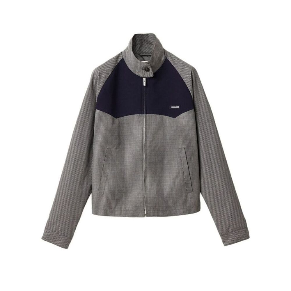 Gingham Check Blouson Jacket Women